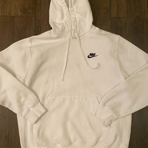 White Nike Sweatshirt Mens Size Medium- Small Stain